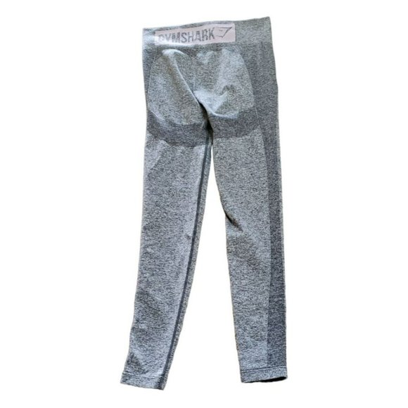 GymShark Women's Gray Pink Accent Flex High Waisted Athleisure Workout Leggings - Picture 3 of 3